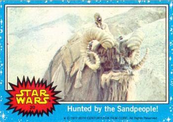 1977 Allen's and Regina Star Wars #20 Hunted by the Sandpeople! Front