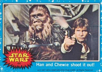1977 Allen's and Regina Star Wars #44 Han and Chewie shoot it out! Front