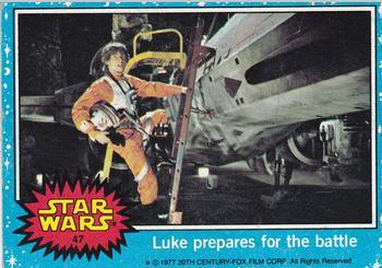 1977 Allen's and Regina Star Wars #47 Luke prepares for the battle Front
