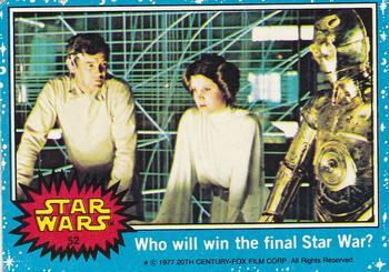 1977 Allen's and Regina Star Wars #52 Who will win the final Star War? Front