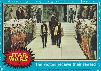 1977 Allen's and Regina Star Wars #54 The victors receive their reward Front