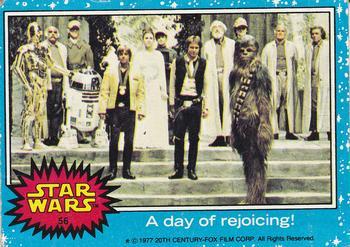 1977 Allen's and Regina Star Wars #56 A day of rejoicing! Front