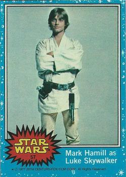 1977 Allen's and Regina Star Wars #57 Mark Hamill as Luke Skywalker Front