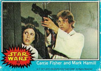 1977 Allen's and Regina Star Wars #65 Carrie Fisher and Mark Hamill Front