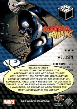 2019 Upper Deck Marvel Deadpool - Deadpool Bombing #DB-8 Deadpool / Bullseye Back