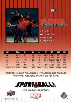 2019 Upper Deck Marvel Deadpool - Sport Ball! #SB1 Deadpool Back