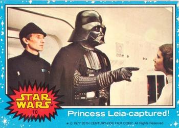 1977 Topps Star Wars (UK) #10 Priness Leia - captured! Front