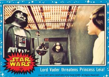 1977 Topps Star Wars (UK) #17 Lord Vader Threatens Princess Leia! Front