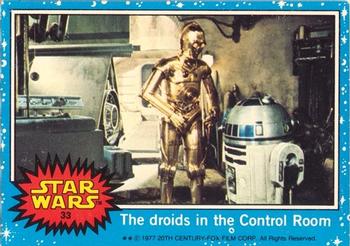1977 Topps Star Wars (UK) #33 The Droids In The Control Room Front