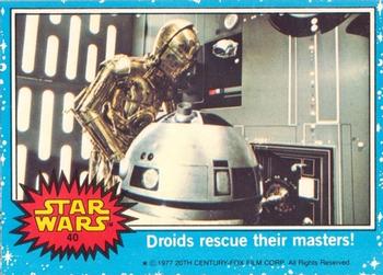 1977 Topps Star Wars (UK) #40 Droids Rescue Their Masters! Front