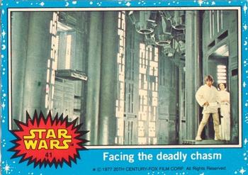 1977 Topps Star Wars (UK) #41 Facing The Deedly Chasm Front