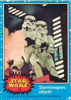 1977 Topps Star Wars (UK) #42 Stormtroopers Attack! Front