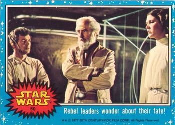 1977 Topps Star Wars (UK) #50 Rebel Leaders Wonder About Their Fate! Front