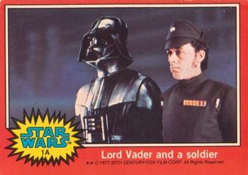 1977 Topps Star Wars (UK) #1A Lord Vader and a Soldier Front
