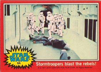 1977 Topps Star Wars (UK) #8A Stormtroopers blast the rebels! Front