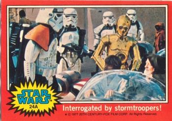 1977 Topps Star Wars (UK) #24A Interrogated by stormtroopers! Front