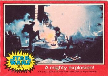 1977 Topps Star Wars (UK) #27A A mighty explosion! Front