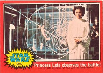 1977 Topps Star Wars (UK) #29A Princess Leia observes the battle! Front