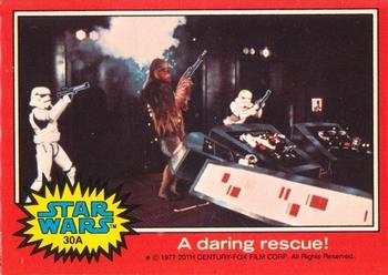 1977 Topps Star Wars (UK) #30A A daring rescue! Front
