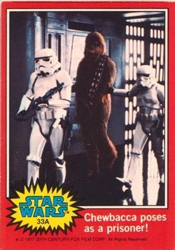 1977 Topps Star Wars (UK) #33A Chewbacca poses as a prisoner! Front