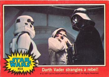 1977 Topps Star Wars (UK) #45A Darth Vader strangles a rebel! Front