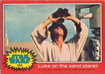 1977 Topps Star Wars (UK) #58A Luke on the sand planet Front