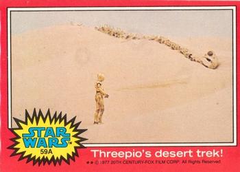 1977 Topps Star Wars (UK) #59A Threepio's desert trek! Front