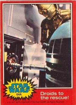 1977 Topps Star Wars (UK) #64A Droids to the rescue! Front