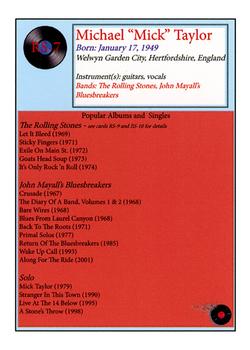 2018-20 J2 Cards Classic Rock - Bonus Cards #RS-7 Mick Taylor Back