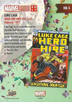 2017 Upper Deck Marvel Annual - Happy Birthday e-Pack Achievements #HB-5 Luke Cage Back