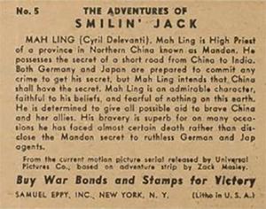 1943 The Adventures Of Smilin' Jack (R4) #5 Mah Ling (Cyril Delevanti). Mah Ling is High Pries Back