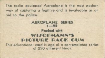 1932 Wischmann's Aeroplane Series (R5) #NNO Modern Aerial Police Back