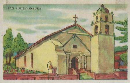 1948 Gordon's Bread California Missions - Bread Back (D39-6b) #NNO San Buena Ventura Front