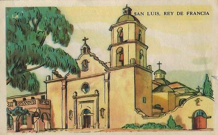 1948 Gordon's Bread California Missions - Bread Back (D39-6b) #NNO San Luis, Rey De Francia Front