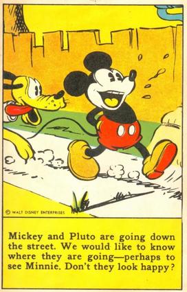 1936 The Adventures of Mickey Mouse (D52) - Bowman's Prize Winning Bread #NNO Mickey And Pluto Are Going... Front