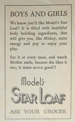 1936 The Adventures of Mickey Mouse (D52) - Model's Star Loaf #NNO Here Are Mickey's Two Little... Back