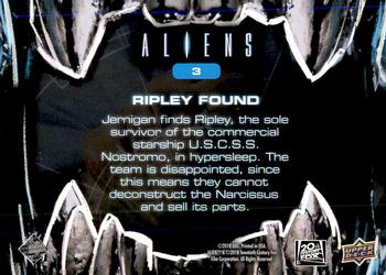 2018 Upper Deck Aliens #3 Ripley Found Back