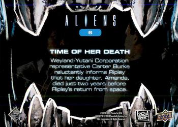 2018 Upper Deck Aliens #6 Time of Her Death Back