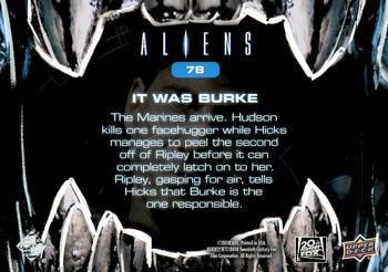 2018 Upper Deck Aliens #78 It Was Burke Back