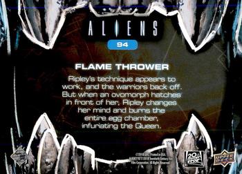 2018 Upper Deck Aliens #94 Flame Thrower Back