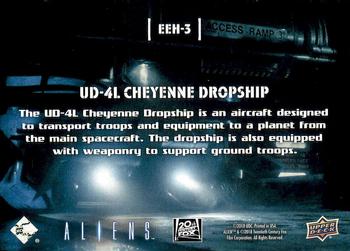 2018 Upper Deck Aliens - Look Into My Eye #EEH-3 UD-4L Cheyenne Dropship Back
