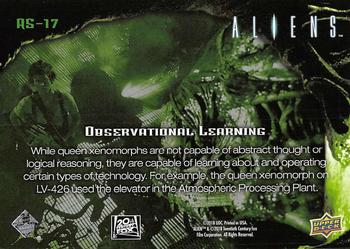 2018 Upper Deck Aliens - Alien Skin #AS-17 Observational Learning Back
