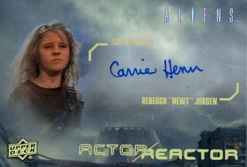 2018 Upper Deck Aliens - Actor Reactor Autograph #AR-RJ Carrie Henn Front