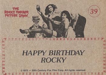 1980 FTCC Rocky Horror Picture Show #39 Happy Birthday Rocky Back