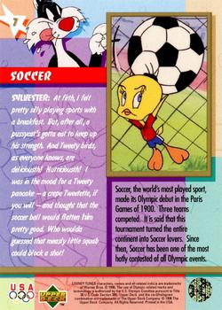 1996 Upper Deck Looney Tunes OlympiCards #7 Sylvester - 1900, Paris Back