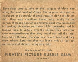 1936 Gum Inc. Pirate's Picture (R109) #3 Slave Traders Back