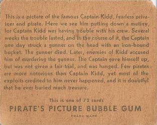 1936 Gum Inc. Pirate's Picture (R109) #6 Mutiny Back