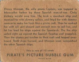 1936 Gum Inc. Pirate's Picture (R109) #19 The Tricky Morgan Back