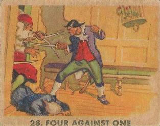 1936 Gum Inc. Pirate's Picture (R109) #28 Four Against One Front