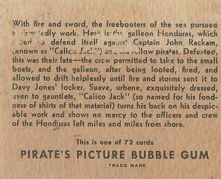 1936 Gum Inc. Pirate's Picture (R109) #52 Abandoned And Afire Back